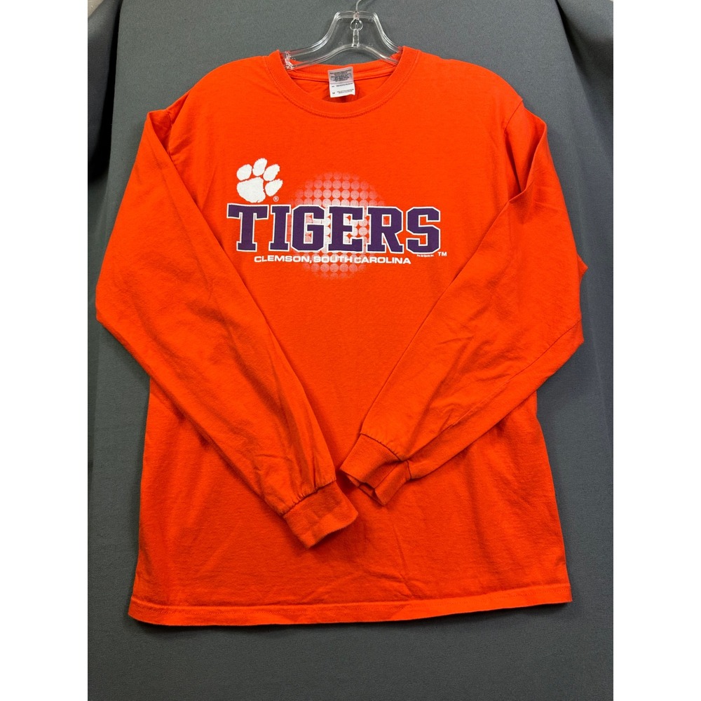 Gildan Clemson Tigers Long Sleeve T-Shirt Men Medium Orange‎ South Carolina NCAA